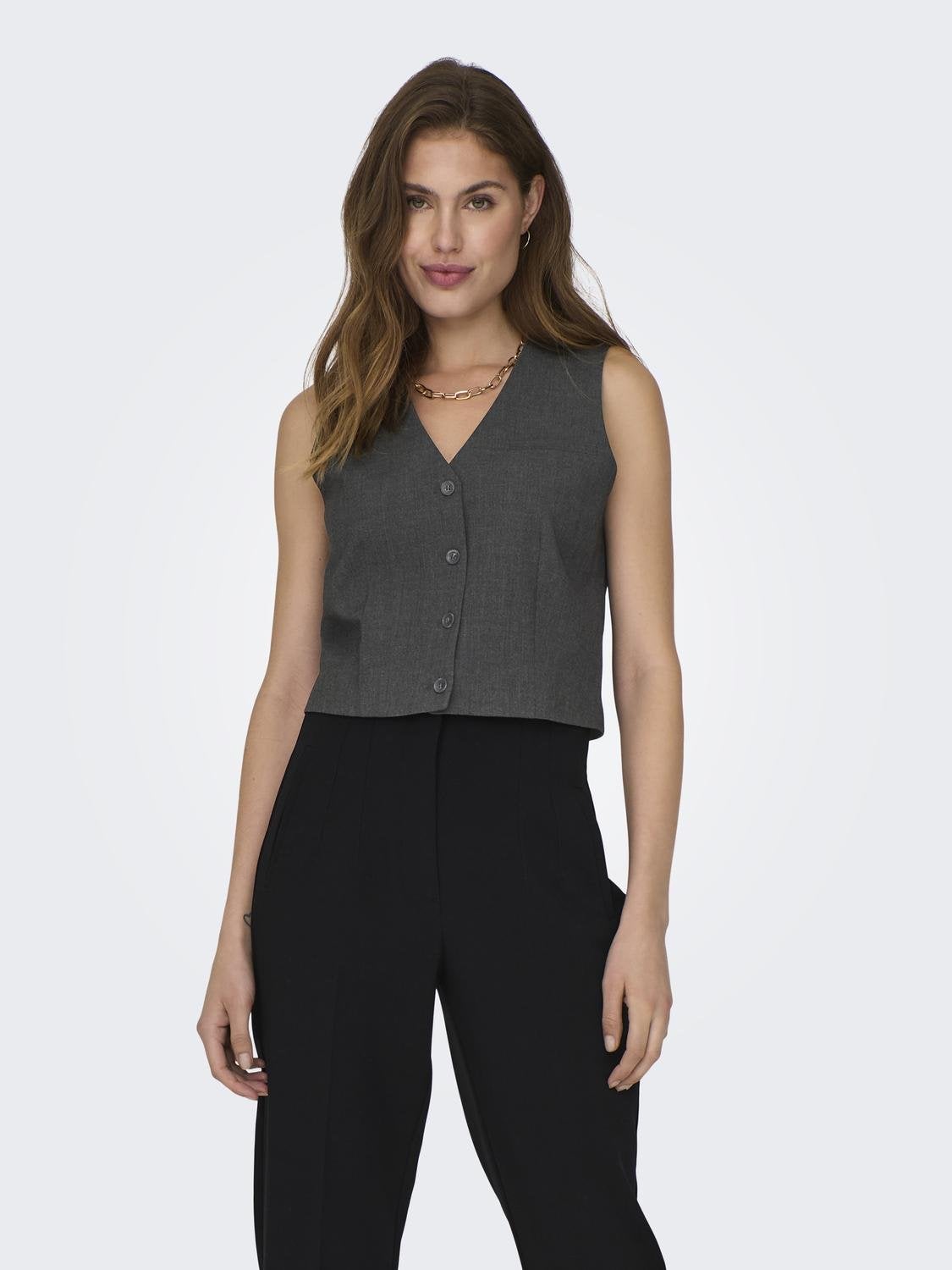 ONLMAVIS Anzugweste Dark Grey Melange