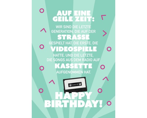 Postkaart: Op een geweldige tijd... Fijne verjaardag! 10,5 x 14,8 cm