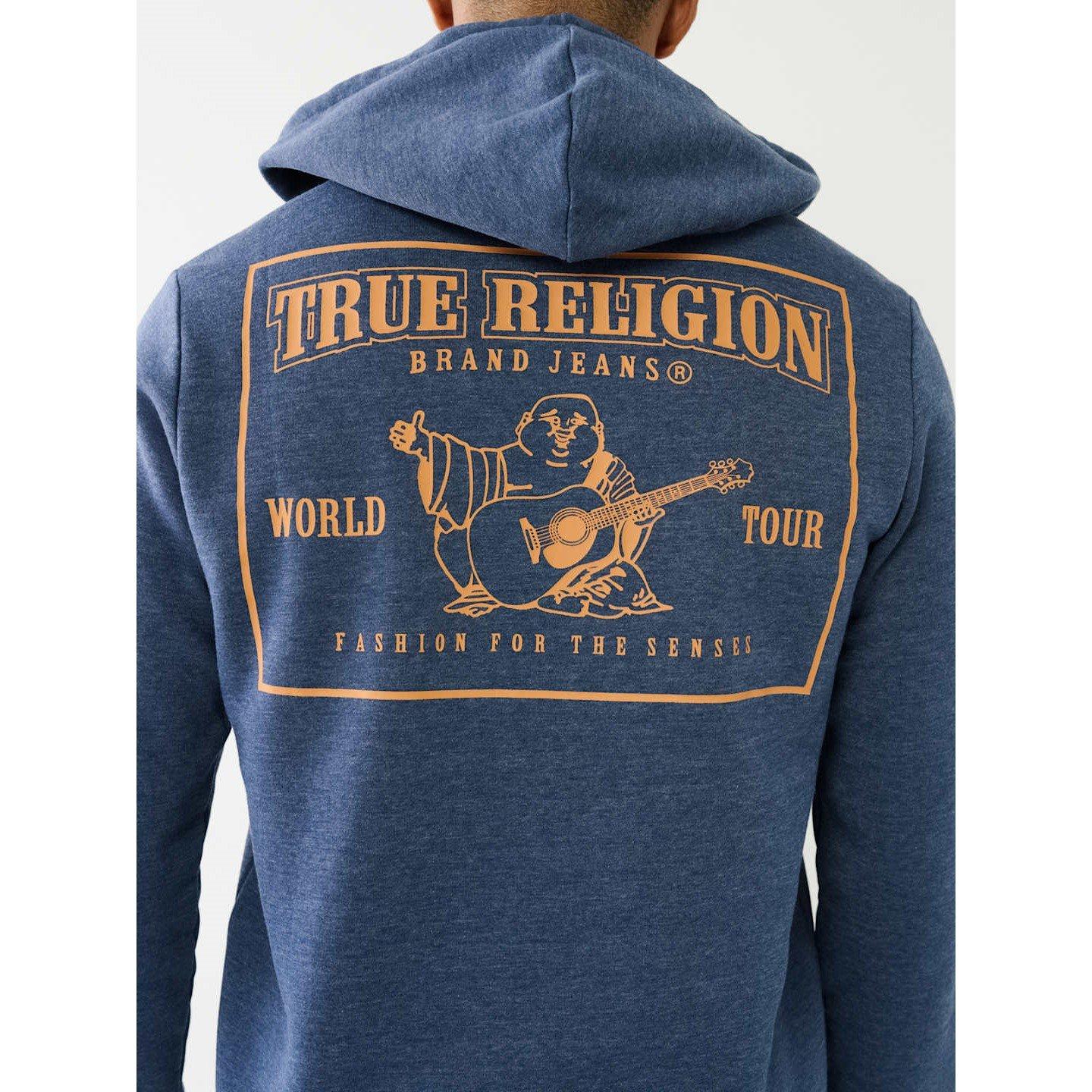 True Religion TR Logo Zip Hoodie Mens