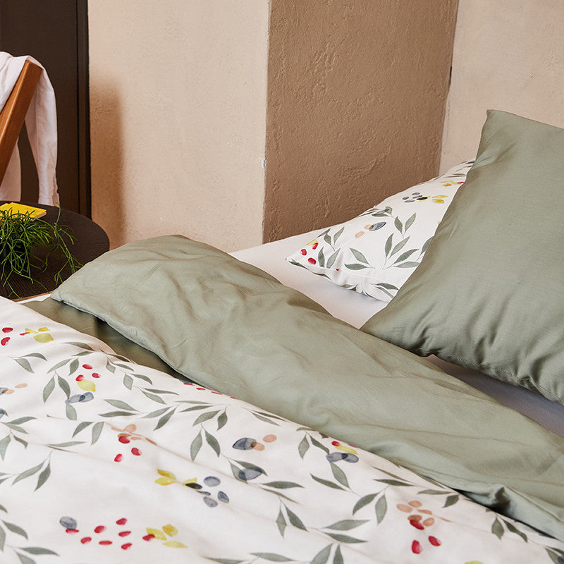 Kissenbezug AMIATA white-olive