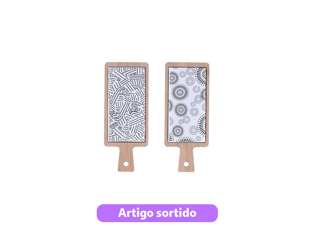 TÁBUA SERVIR QUID AZULEJO 22X9CM MODELOS SORTIDOS