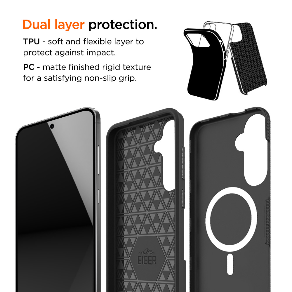 Samsung Galaxy S25 North Case Premium Hybrid Schutzhülle MagSafe-Modul (EGCA00710) - Schwarz