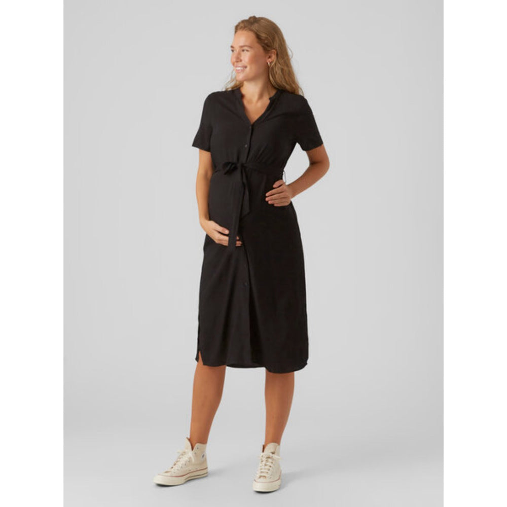 Køb Vero Moda Maternity Black Vica Skjorte Kjole Noos