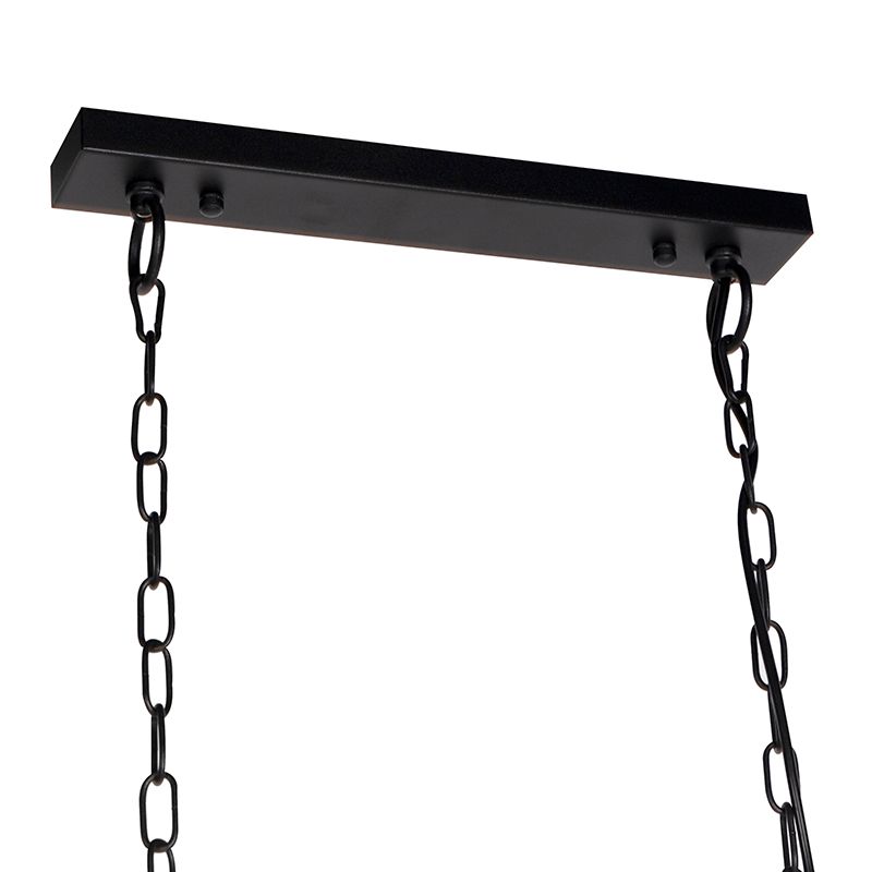Industriële hanglamp zwart 6-lichts - Plural