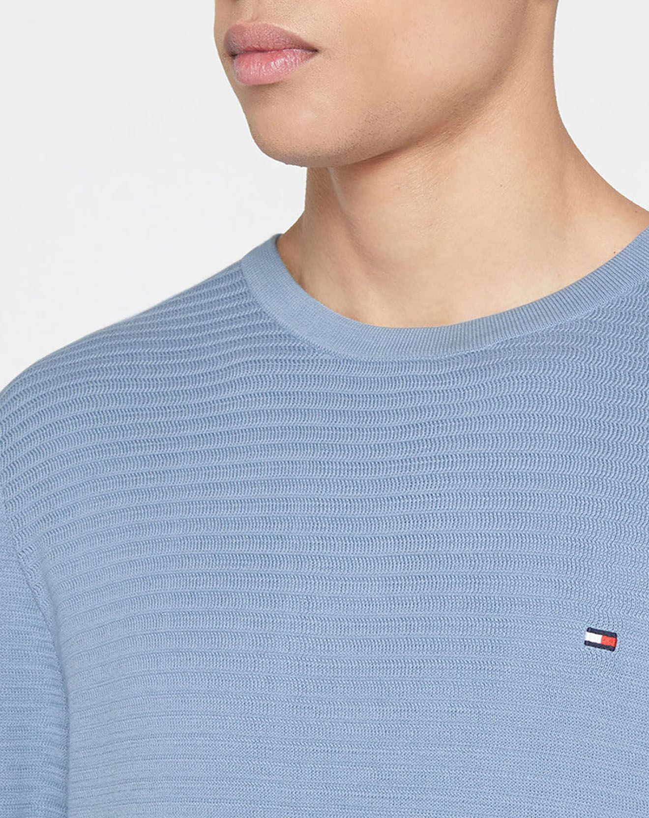 Tommy Hilfiger Pull zig zag structure bleu