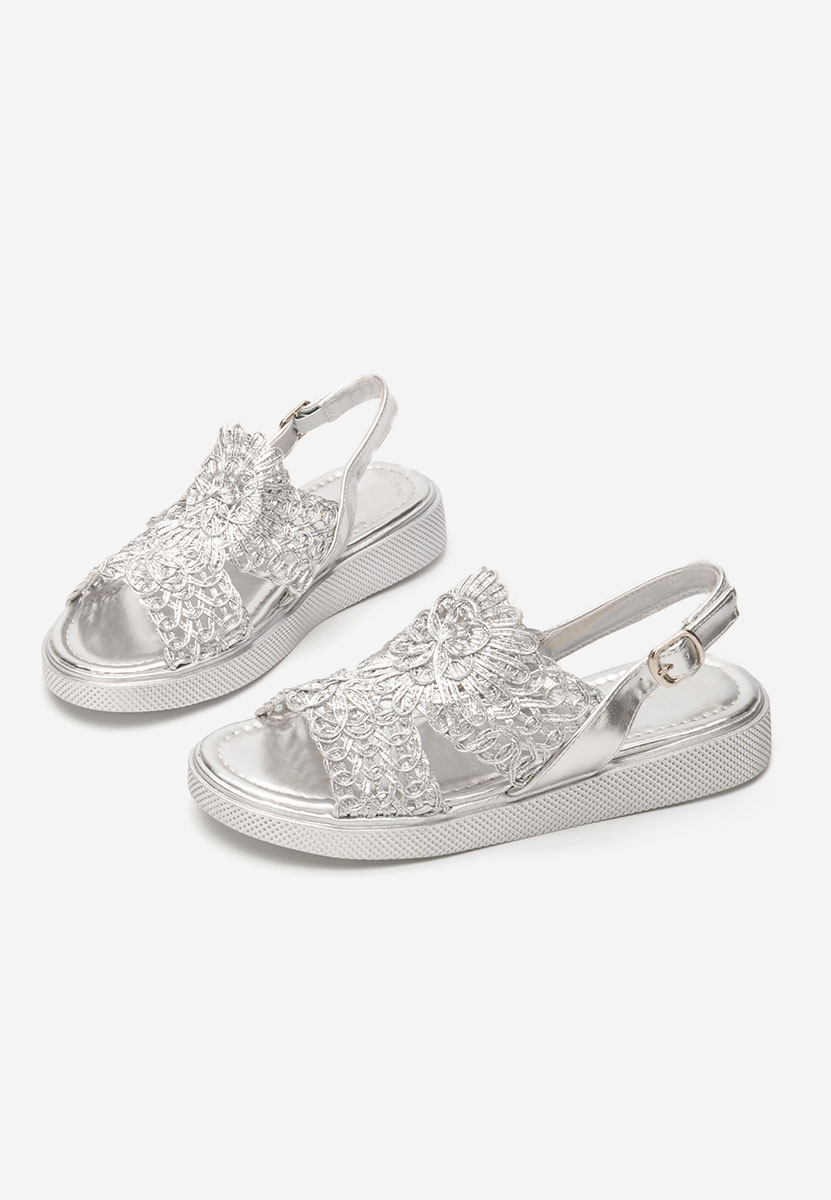 Sandales femme sans talon argent Nichelle