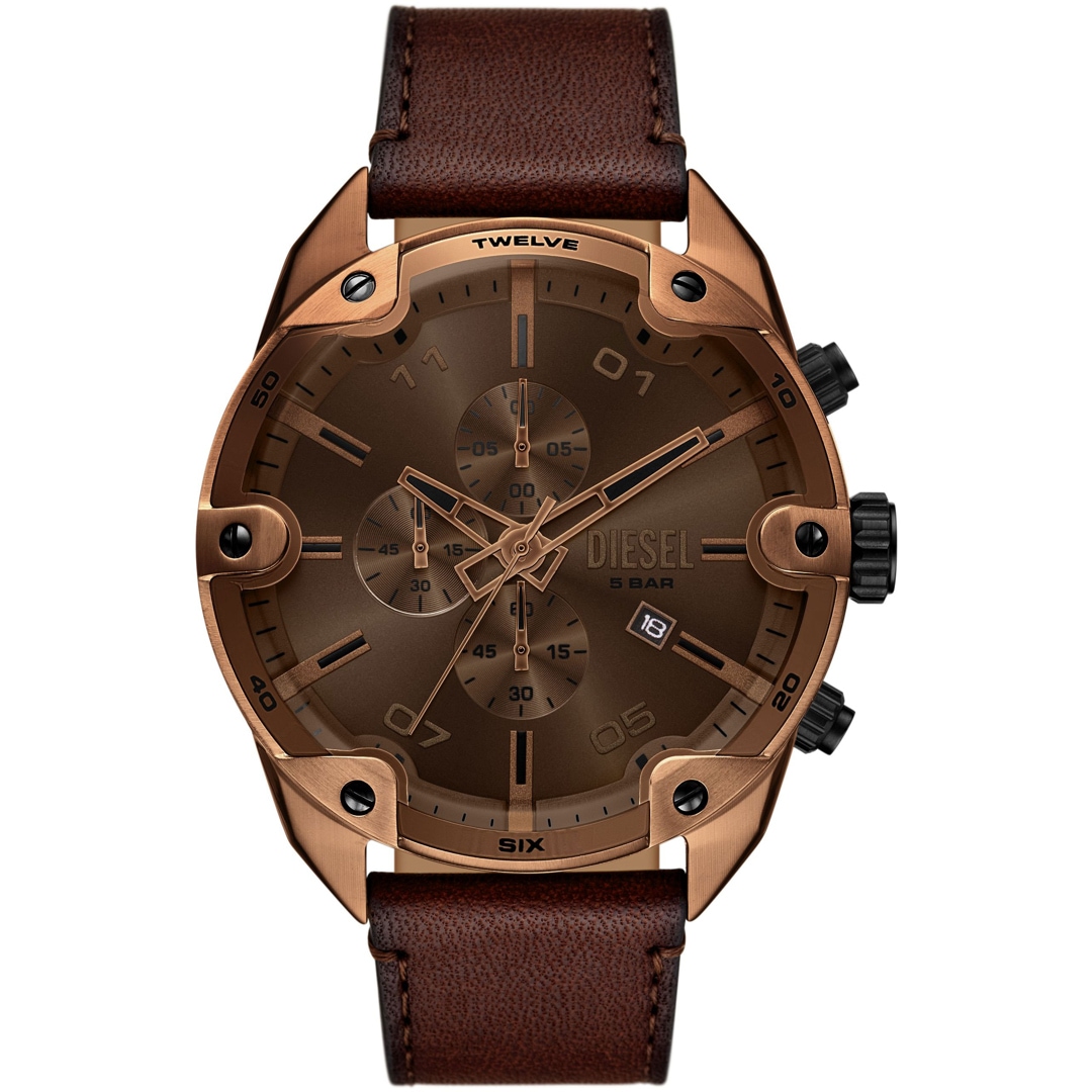 Diesel Spiked Chronograph Braun