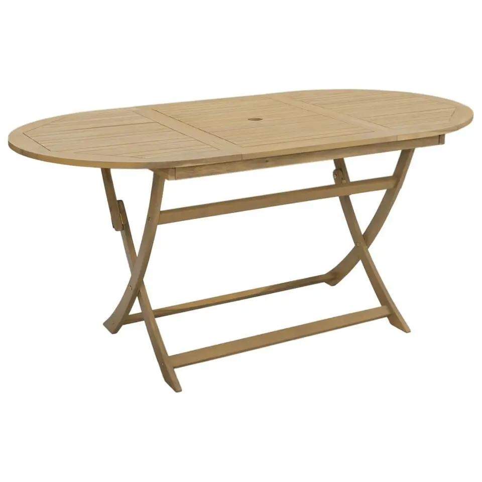 vidaXL - Tuintafel inklapbaar - Bruin - Acaciahout - 160 x 85 x 75 cm