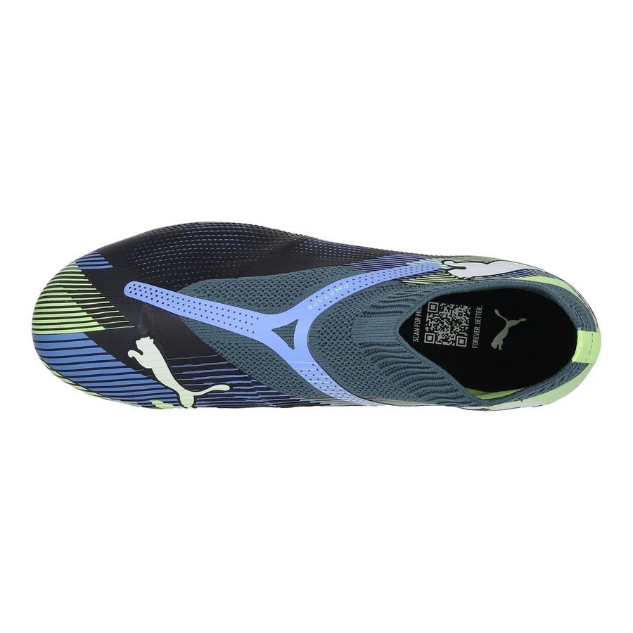 PUMA Future 7 Match   Laceless FG/AG Lights Out - Gray Skies/Blanc/Fizzy Apple