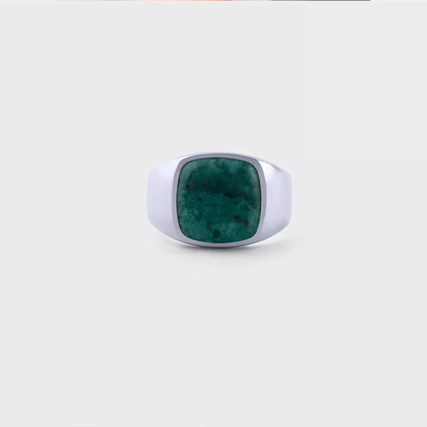 IX Studios Cushion Signet Marble Ring 22 kt. Sølv DMN0282RHGRMA