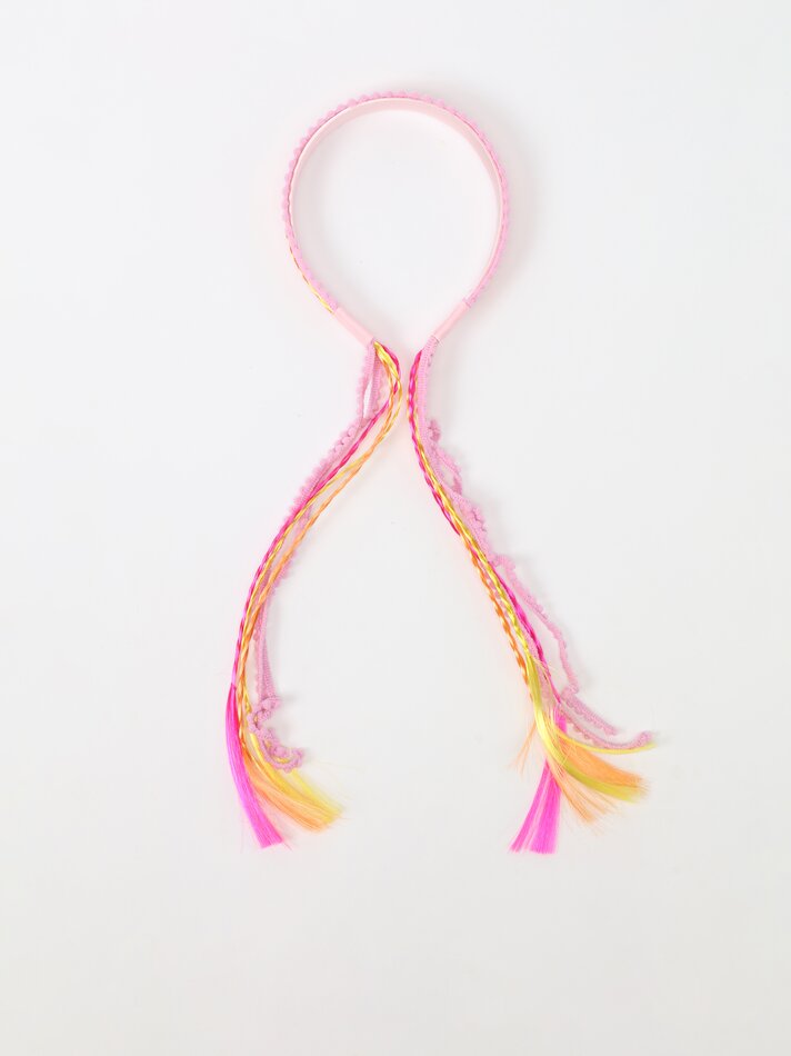 Faixa de cabelo trançada multicolorida - Variadas