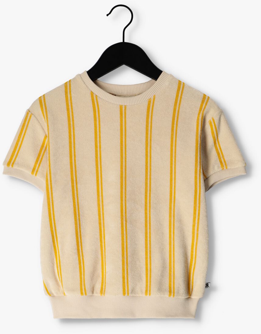 CARLIJNQ oker carlijnq t-shirt stripes yellow - sweater short sleeve