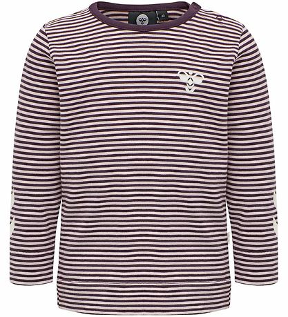 Hummel Pullover - HMLKoral - Rosa/Lila Gestreift