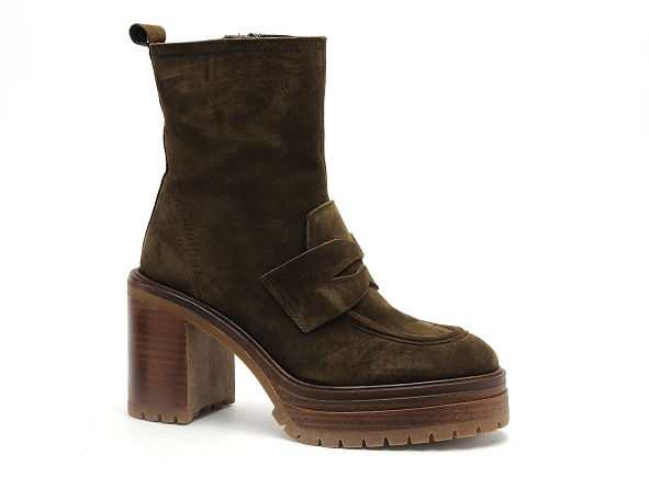 Alpe boots bottine talons femme 2686 kaki