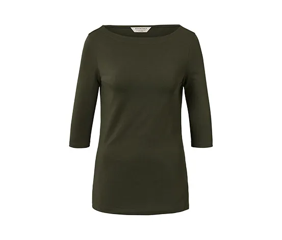 Shirt mit 3/4-Arm, olivgrün