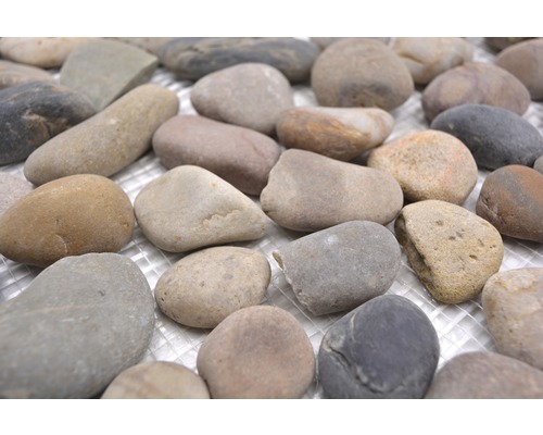 Natuursteenmozaïek XKF 004M 31,5x31,5 cm beige/zwart/grijs