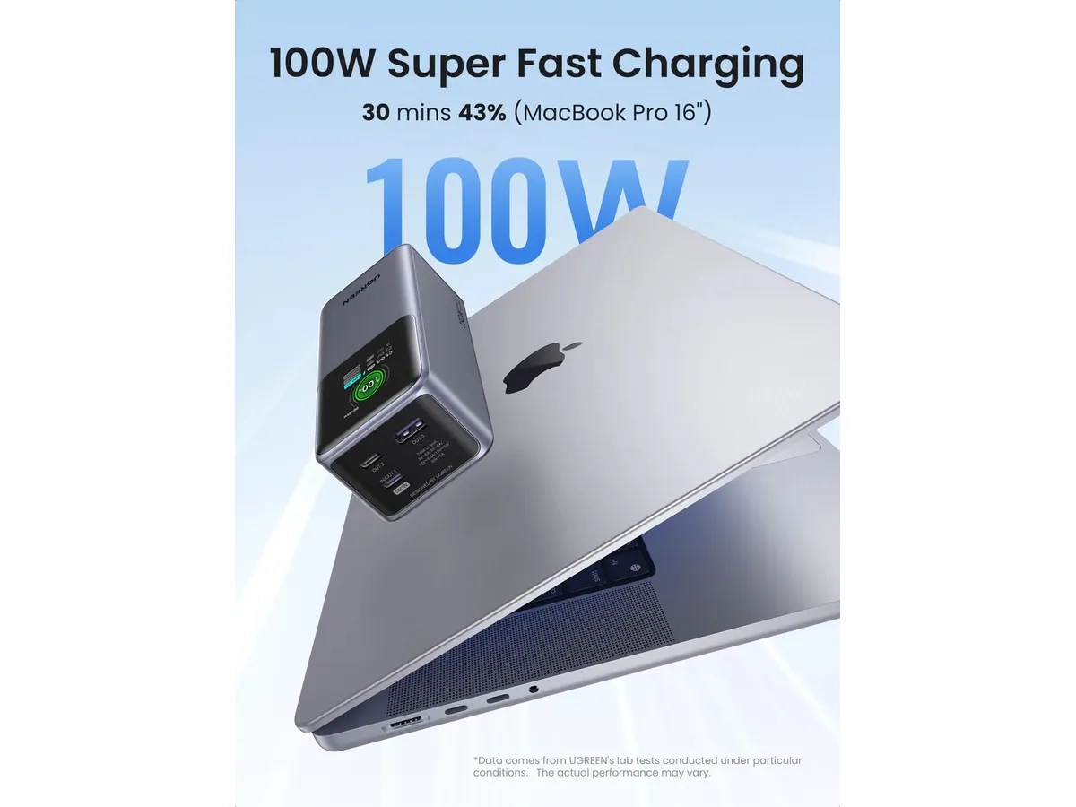 (130W) Nexode 20000mAh Powerbank Dual USB C / USB A Ladegerät inkl. USB C Ladekabel Power Delivery (35524B) - Grau