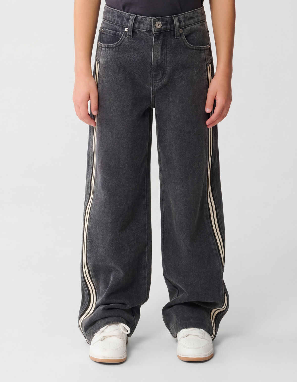 Sporty Ultra Baggy Fit Jeans Donkergrijs
