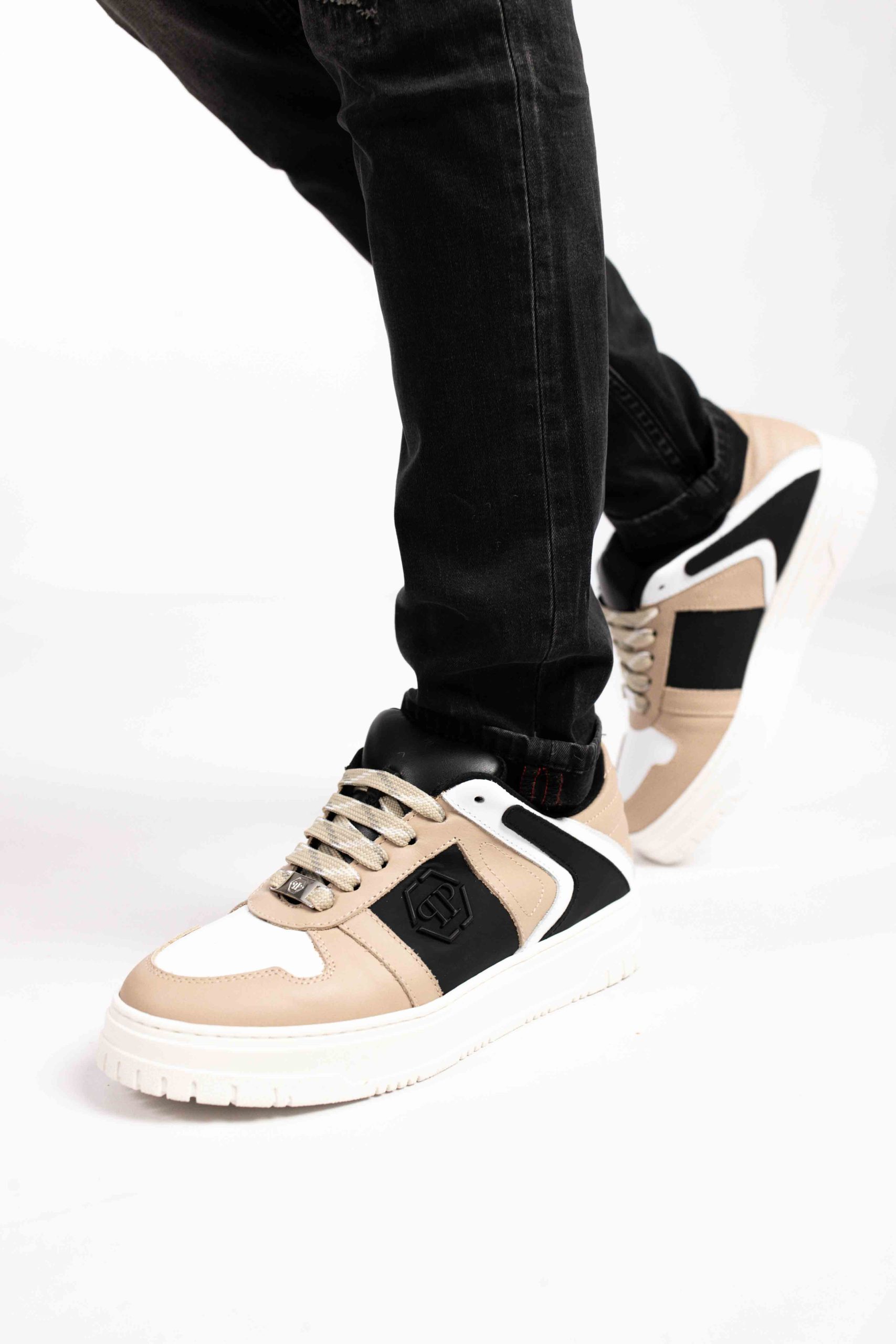 Philipp Plein Sneakers 76464 Dames/Kids Beige/Wit/Zwart