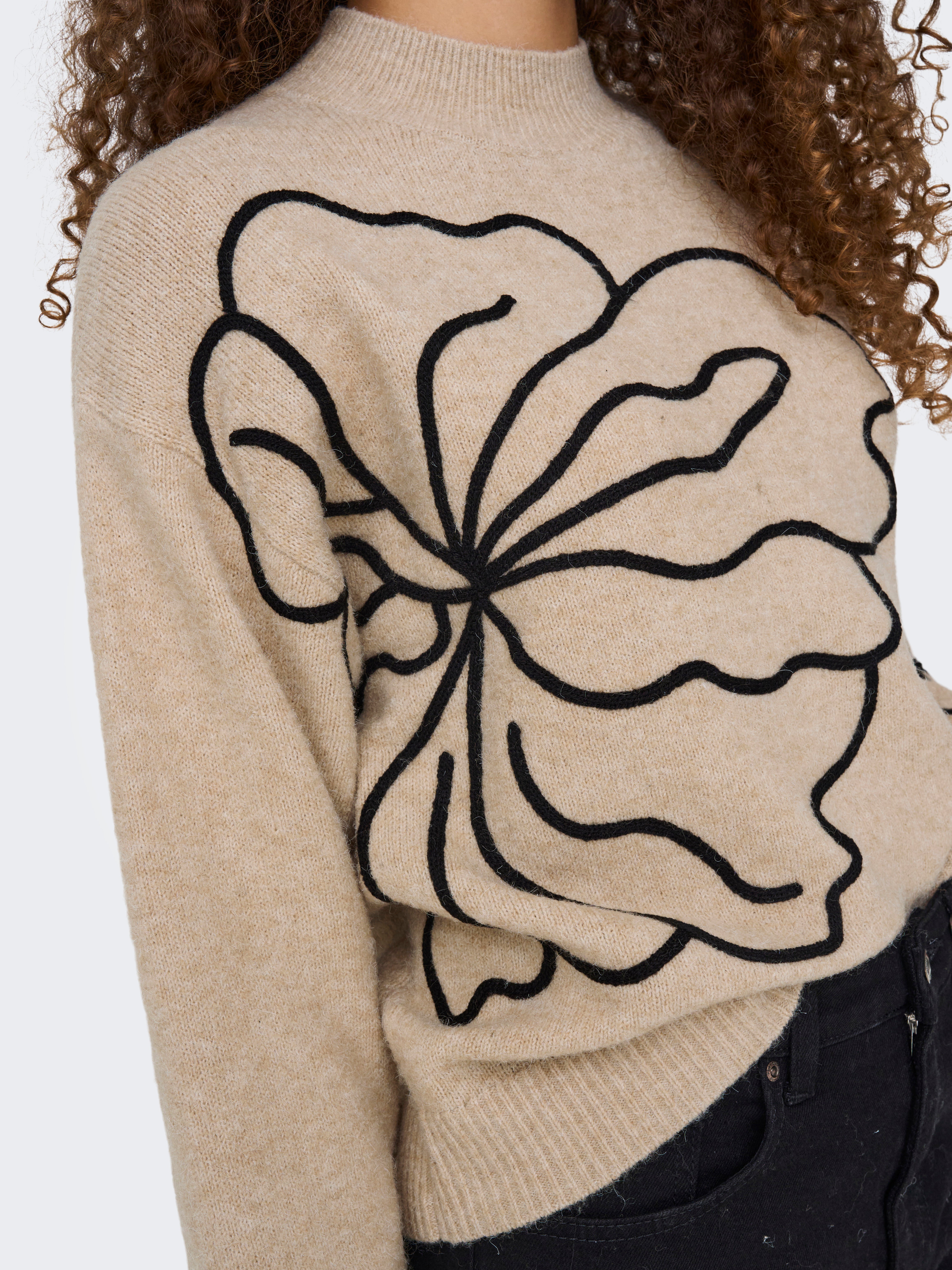 JDYJELLA Strickpullover Cement