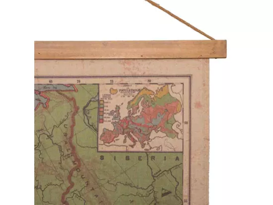 Toile de lin imprimée en parchemin