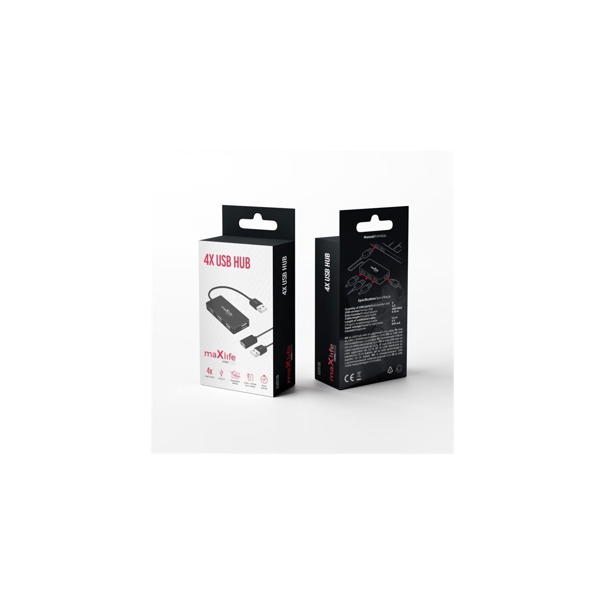 Maxlife USB-hub 4x porter