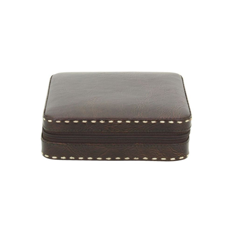 Ecrin 9 boutons de manchette, Topas, marron