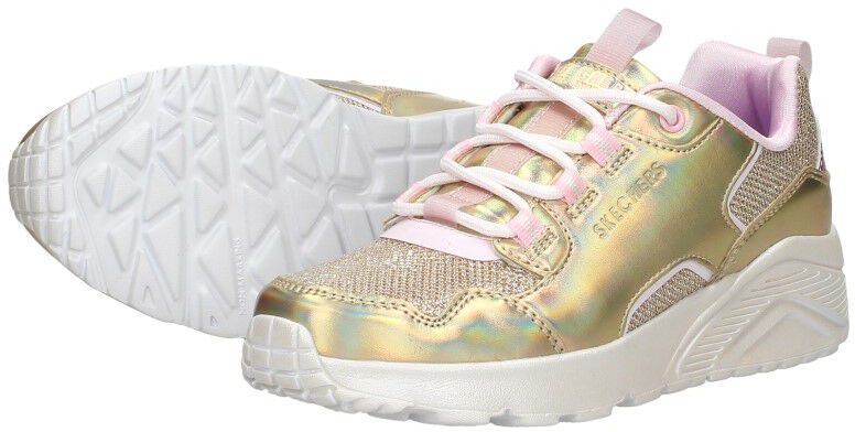 Skechers Uno Lite - Metallic Pops goudkleur
