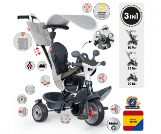Tricycle Baby Driver Gris