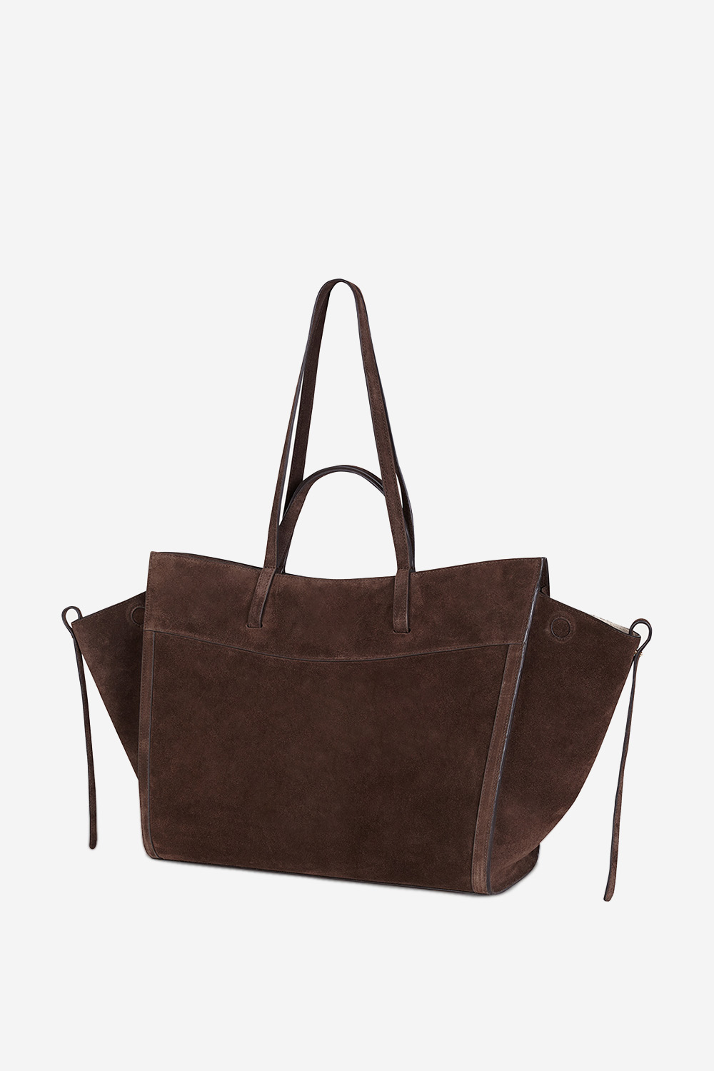 Shopping suede shoulder bag