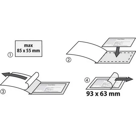Sigel Laminierhüllen Kaltlaminierung für Visitenkarten, 85 x 55mm, 100 Hüllen