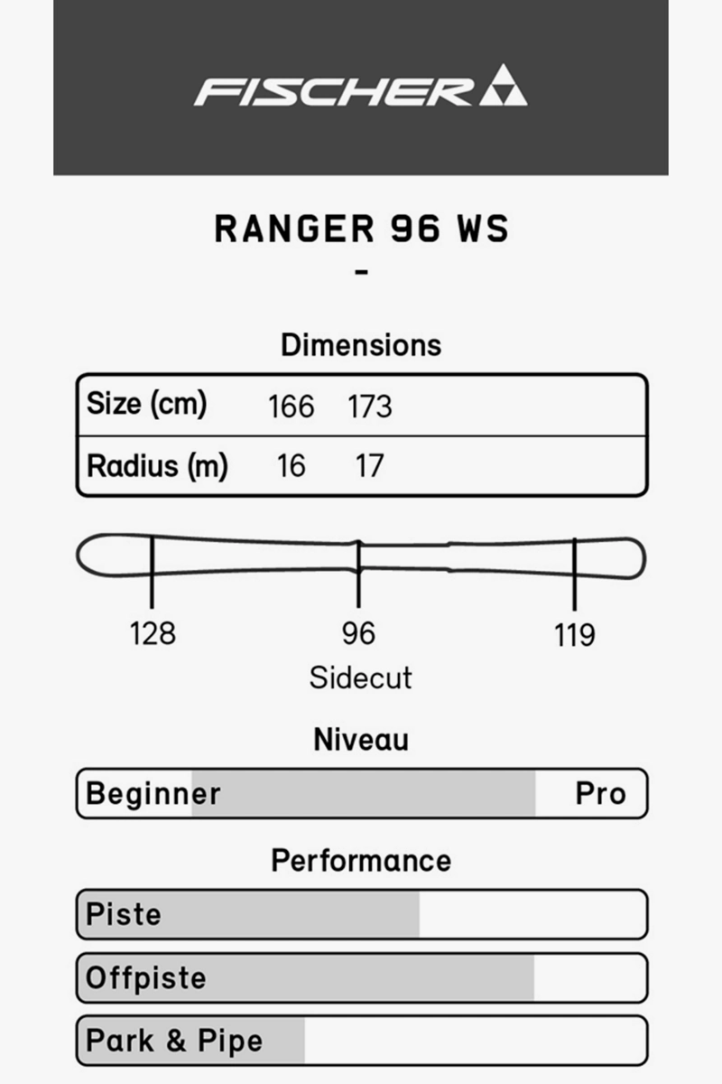 Fischer Ranger 96 Damen Ski 2223