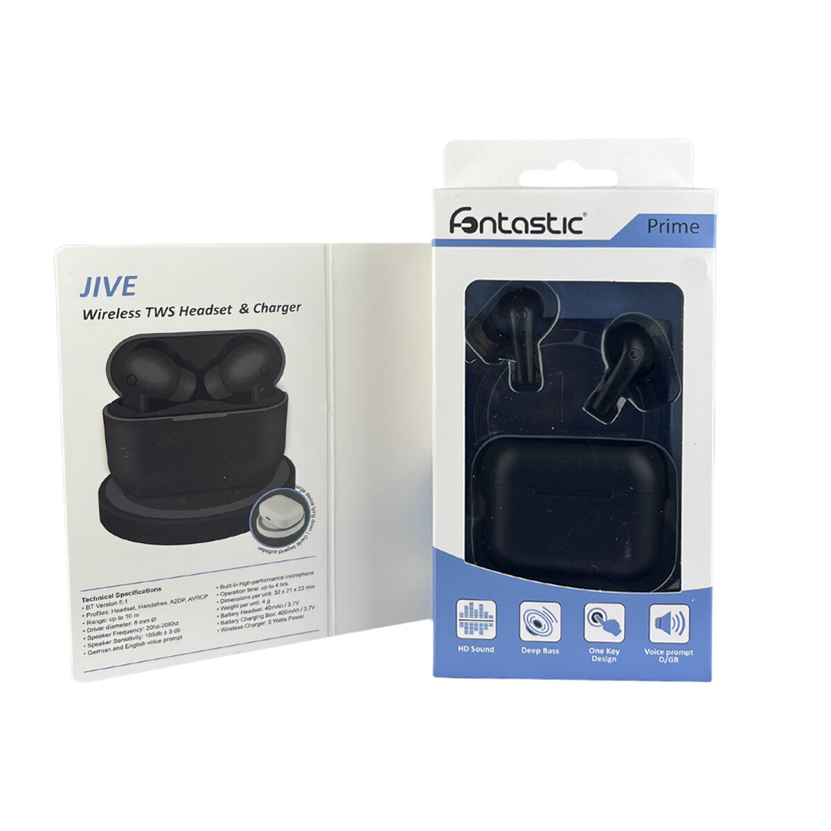 Fontastic TWS In-Ear Kopfhörer Jive inkl Ladecase, schwarz