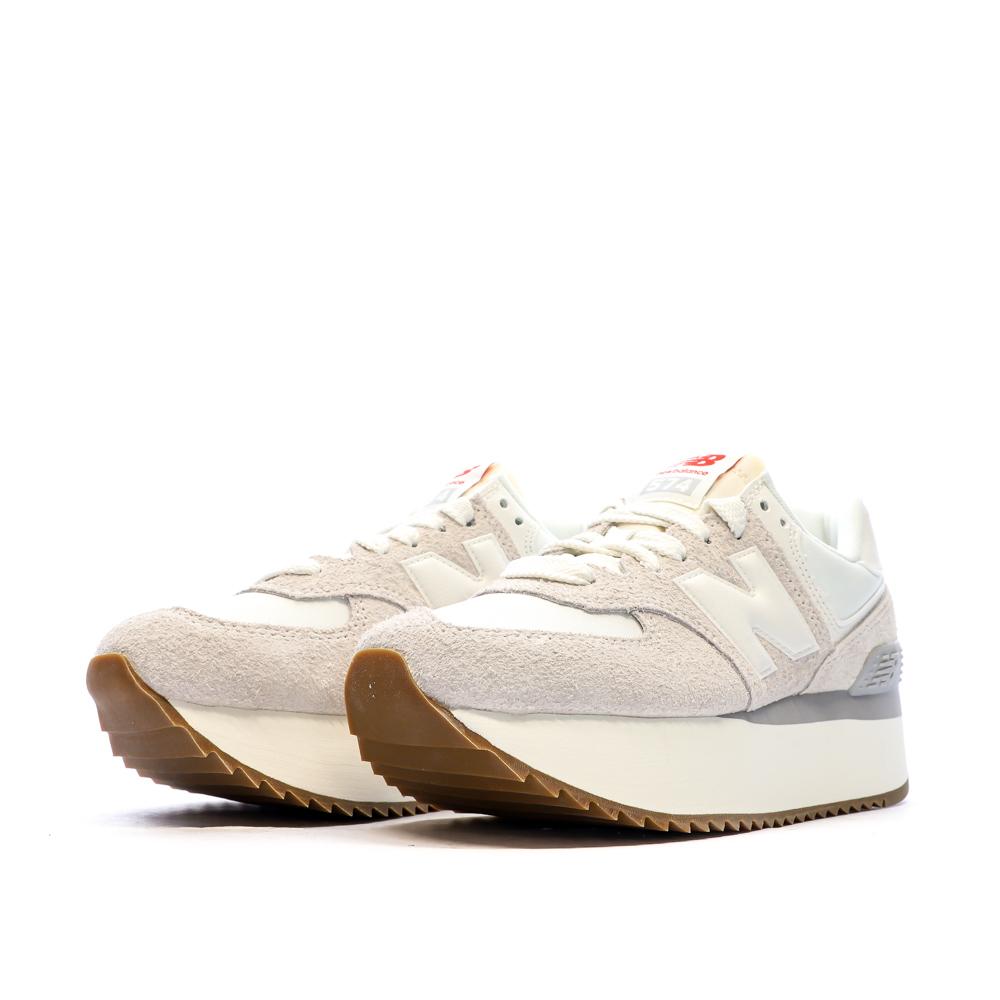 New Balance Baskets Compensé Beige Femme New Balance 574