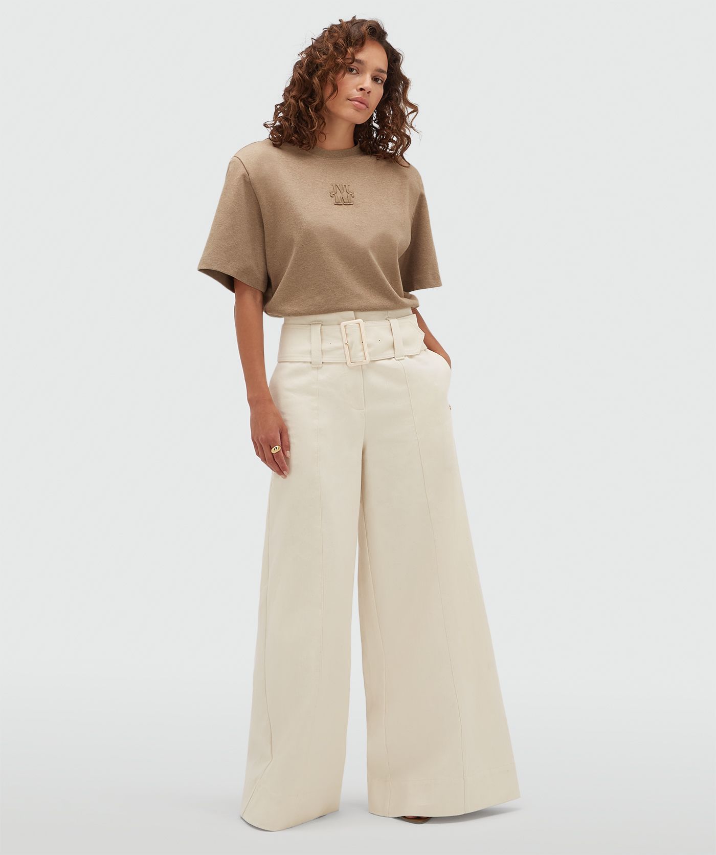 JV-POPPY oversized body  - khaki melange
