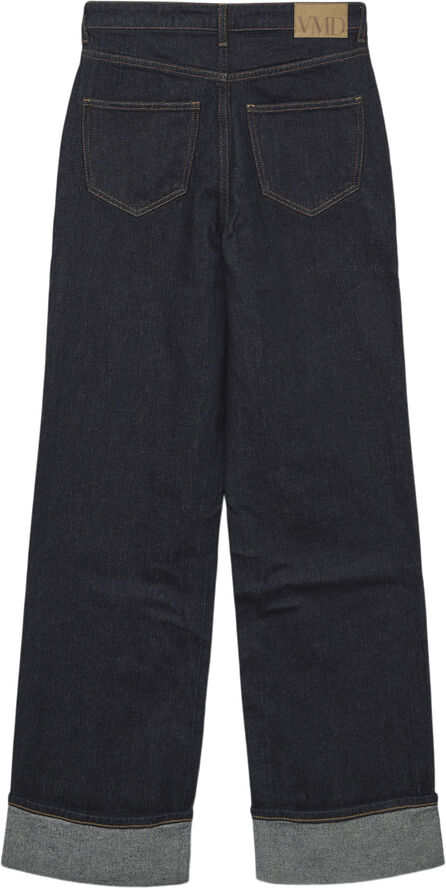 Vero Moda VMTESSA HR WIDE FOLD UP DNM JNS RA3 Dark blue denim/rinse