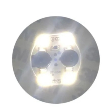 (Ø6cm) Selbstklebende LED Getränke Untersetzer Party Leucht Sticker Flaschen Untersetzer mit On/Off Knopf / 3 Modis (inkl. CR2025 Batterien) - Weiss