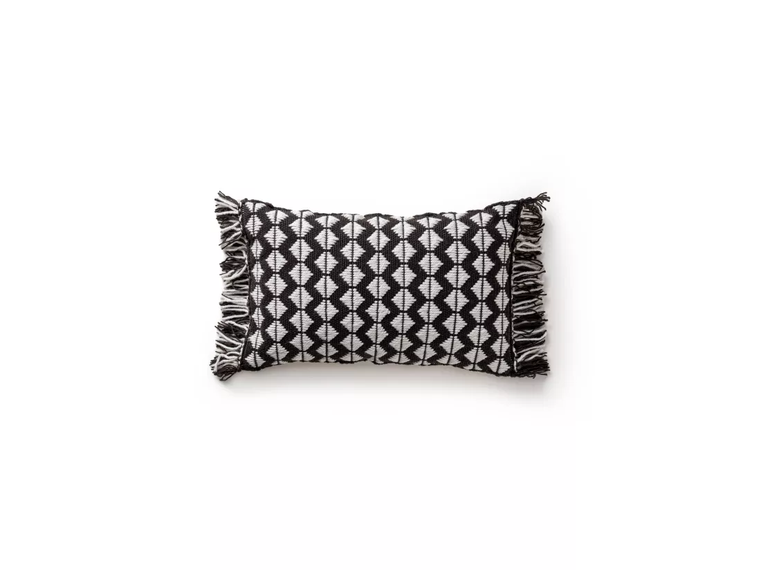 Coussin d'intérieur et d'extérieur Morty Noir & Blanc 30x50 cm