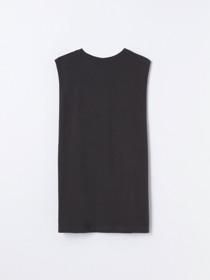 Camiseta maxi estampada - Cinza Vigoré