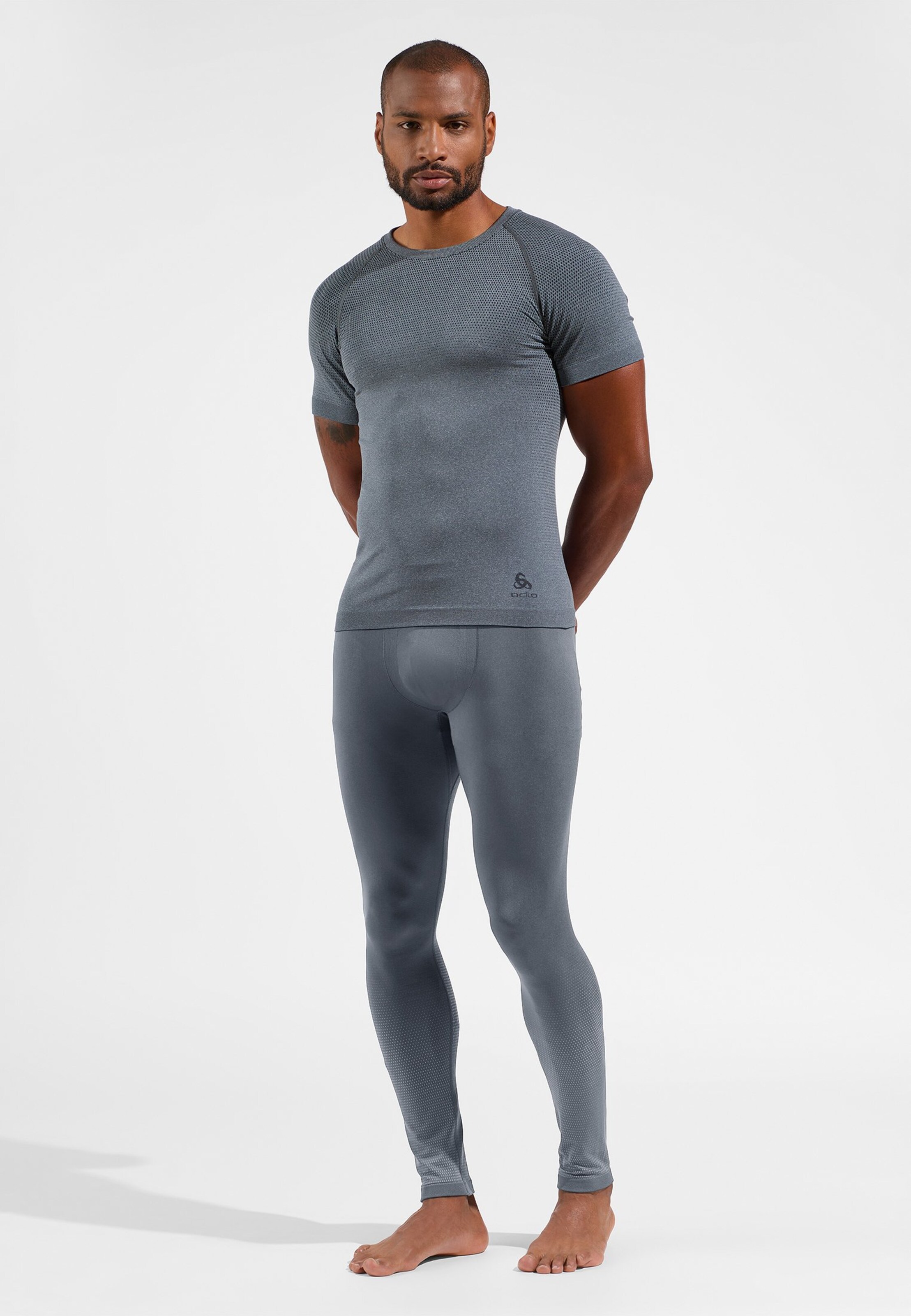 Performance Light Base Layer T-shirt in grey melange