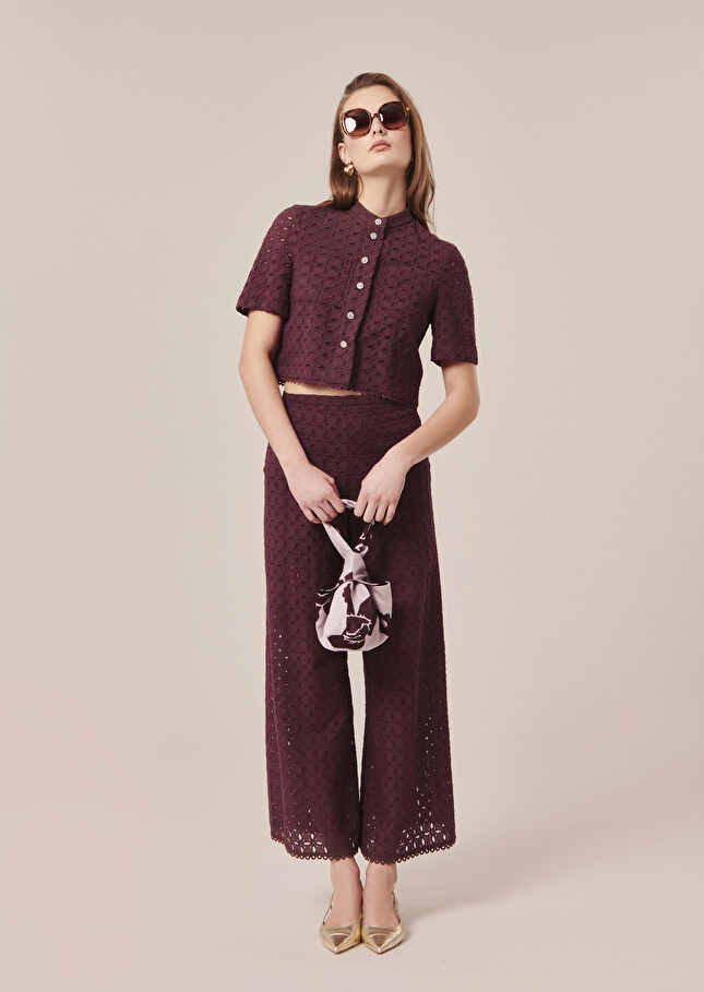 Chemise Cherylmarron en broderie anglaise