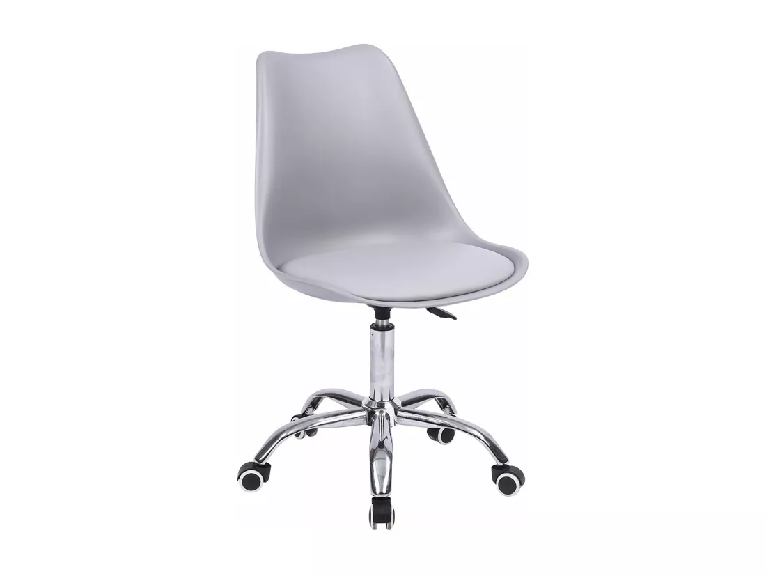 Chaise de bureau réglable en hauteur grise ANNE - HAPPY GARDEN