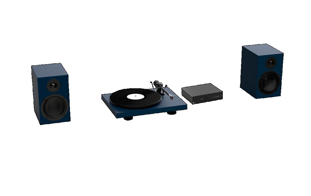 Plattenspieler mit Bluetooth Colourful Audio Blau<br>Der Plattenspieler, der alles bietet