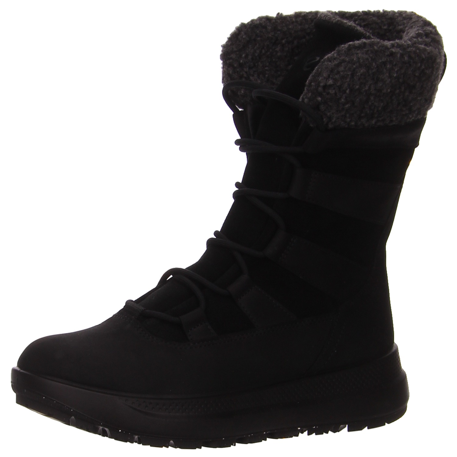 Ecco Schnürstiefel schwarz schwarz
