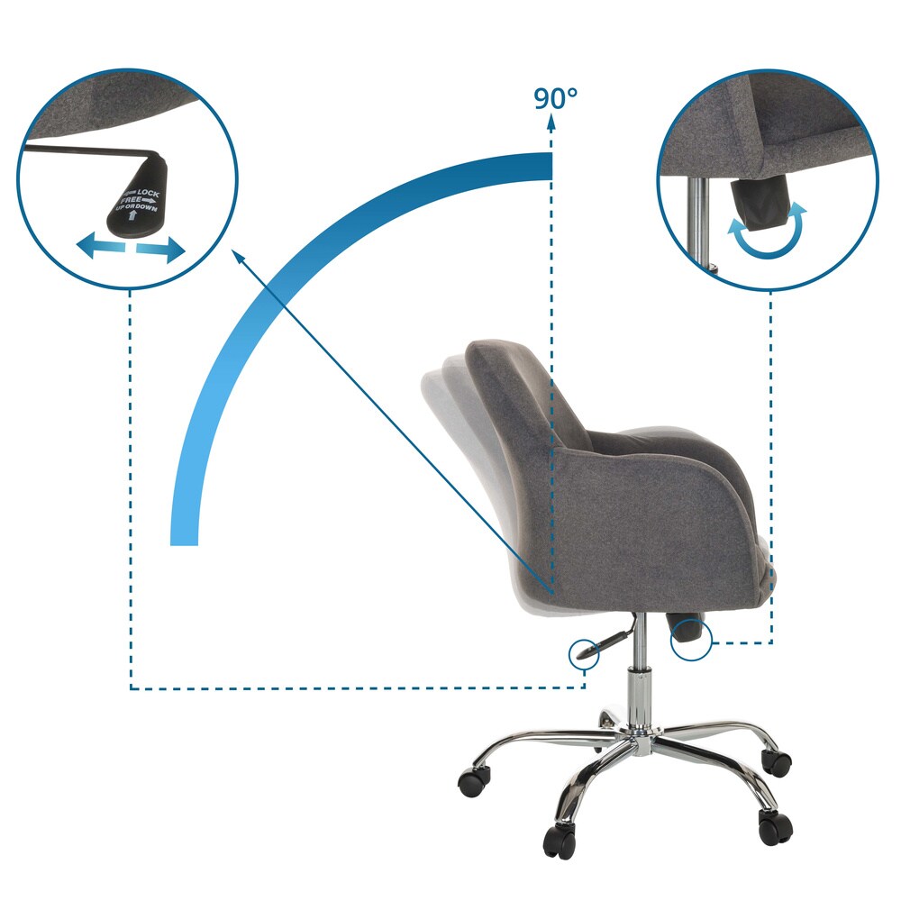 Home Office Bürostuhl SOLAO 300 Stoff mit Armlehnen hjh OFFICE