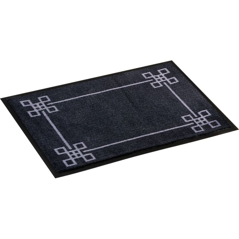 Tapis d'entrée déco, noir