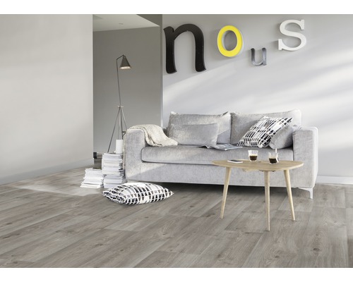 PVC vloer Balder houtplank grijs 200 cm breed (per meter verkocht)