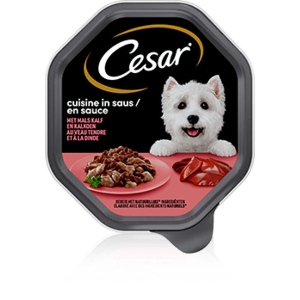 Cesar Cuisine in Saus Kuipje Kalf en Kalkoen150 gr