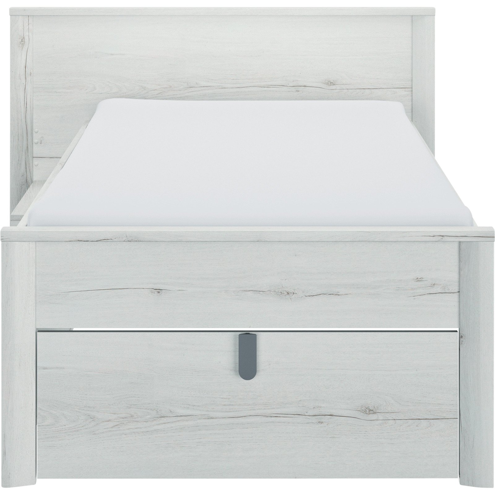 Bett Lugano Dekor Eiche weiss lasiert 123 x 207 cm