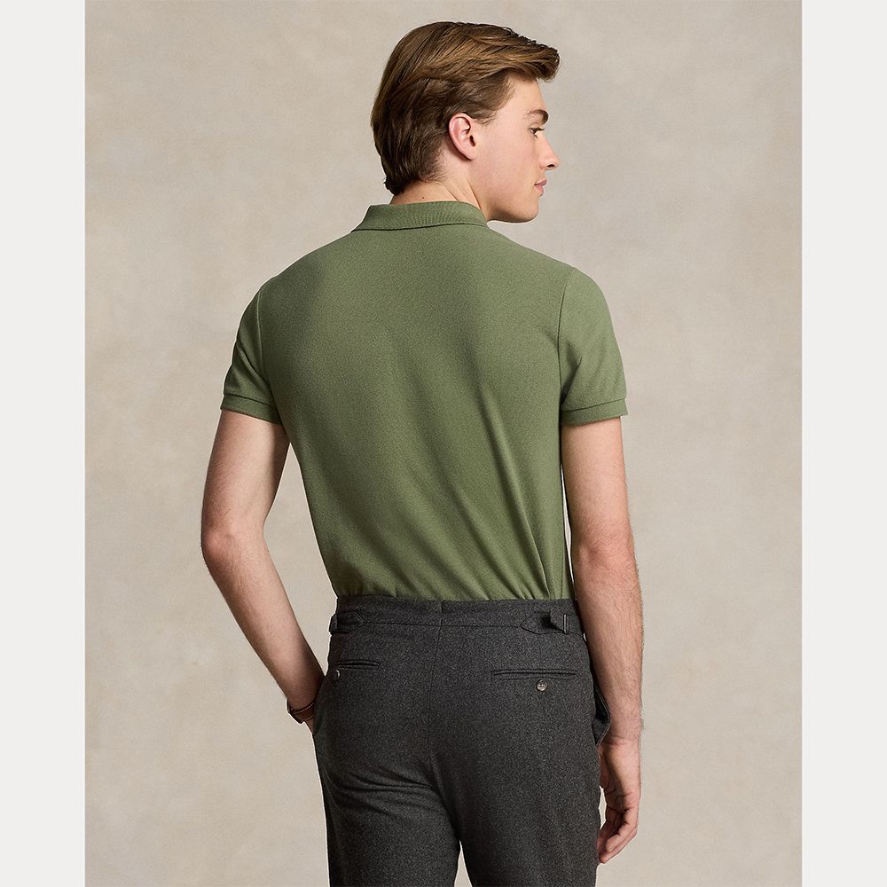 Mesh Slim Fit Pique Herre Grønn